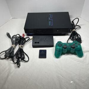 PlayStation 2 PS2 Console Fat With External Ethernet Network And All Cord